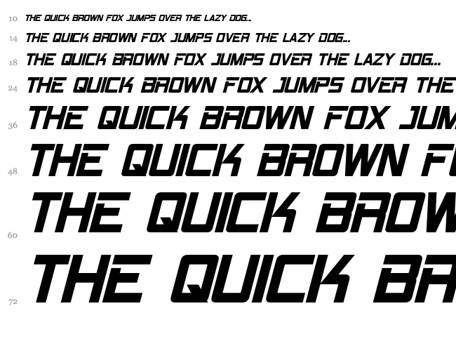 RPM font waterfall